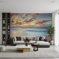 Sunset Shoreline Reflection Wall Mural