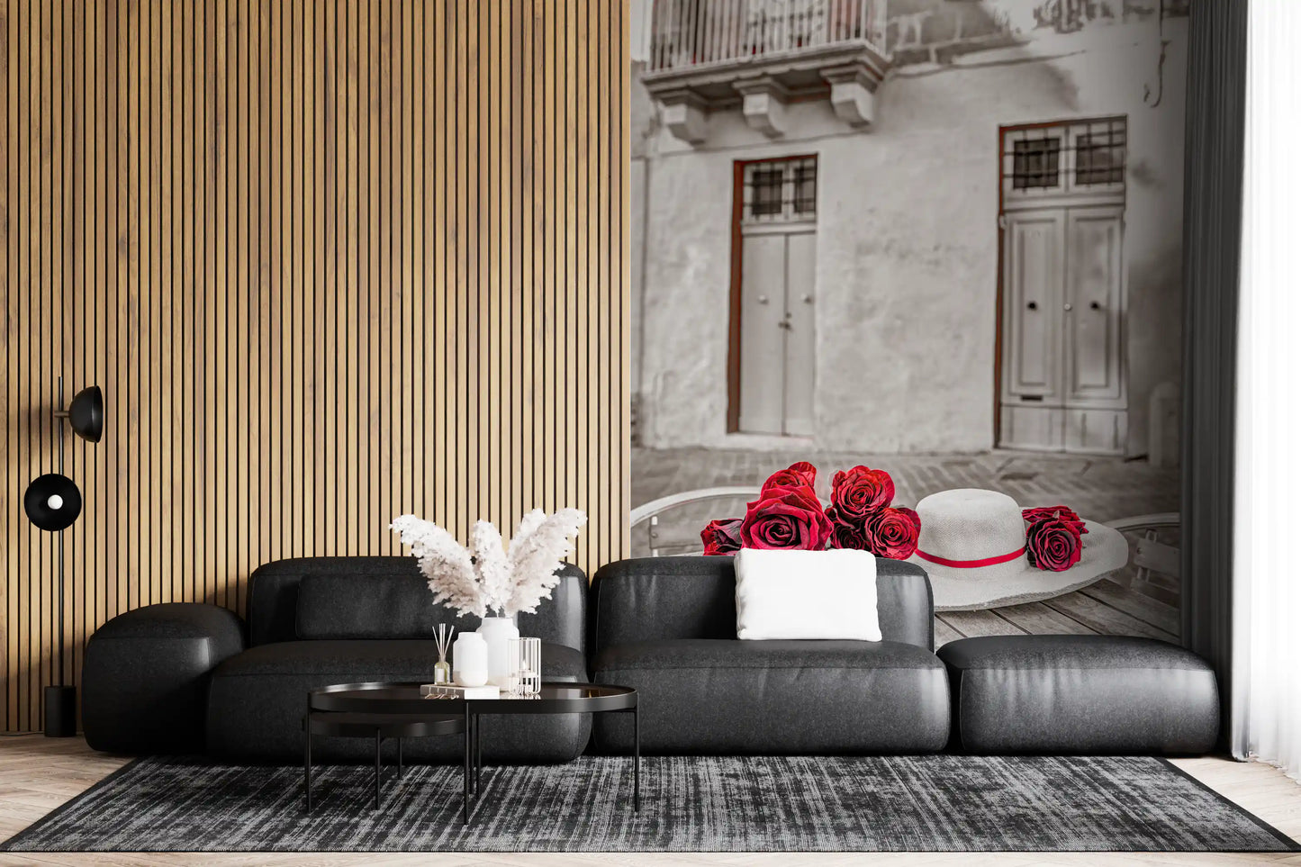 Rustic Romance Floral Still Life Wall Mural