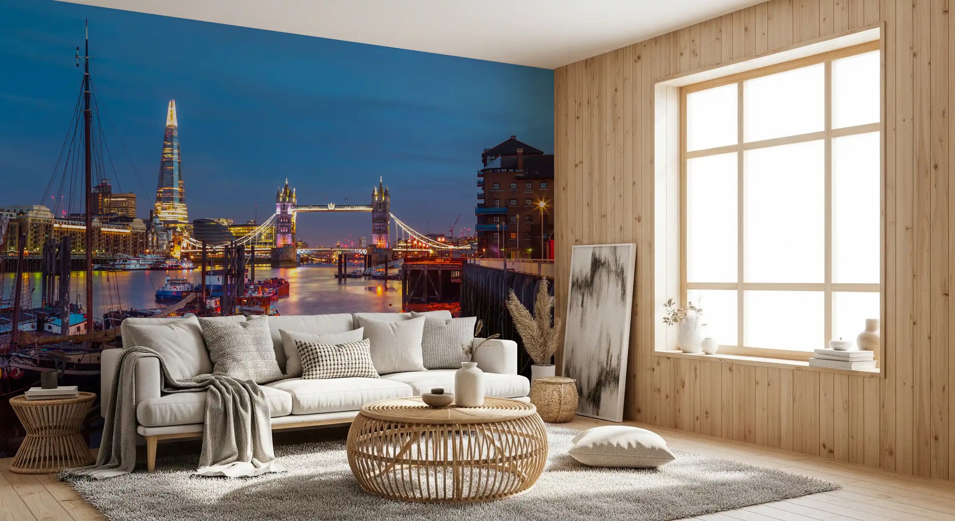 Thames Reflection Architecture Wall Mural