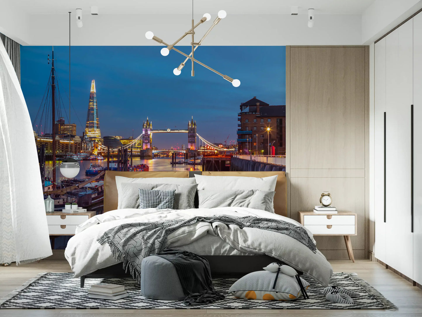 Thames Reflection Architecture Wall Mural