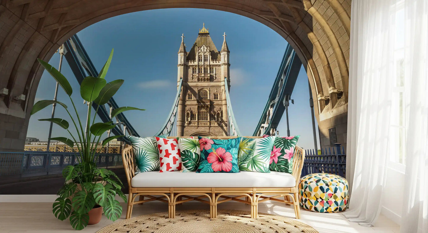 Iconic London River Crossing Archway Wall Mural