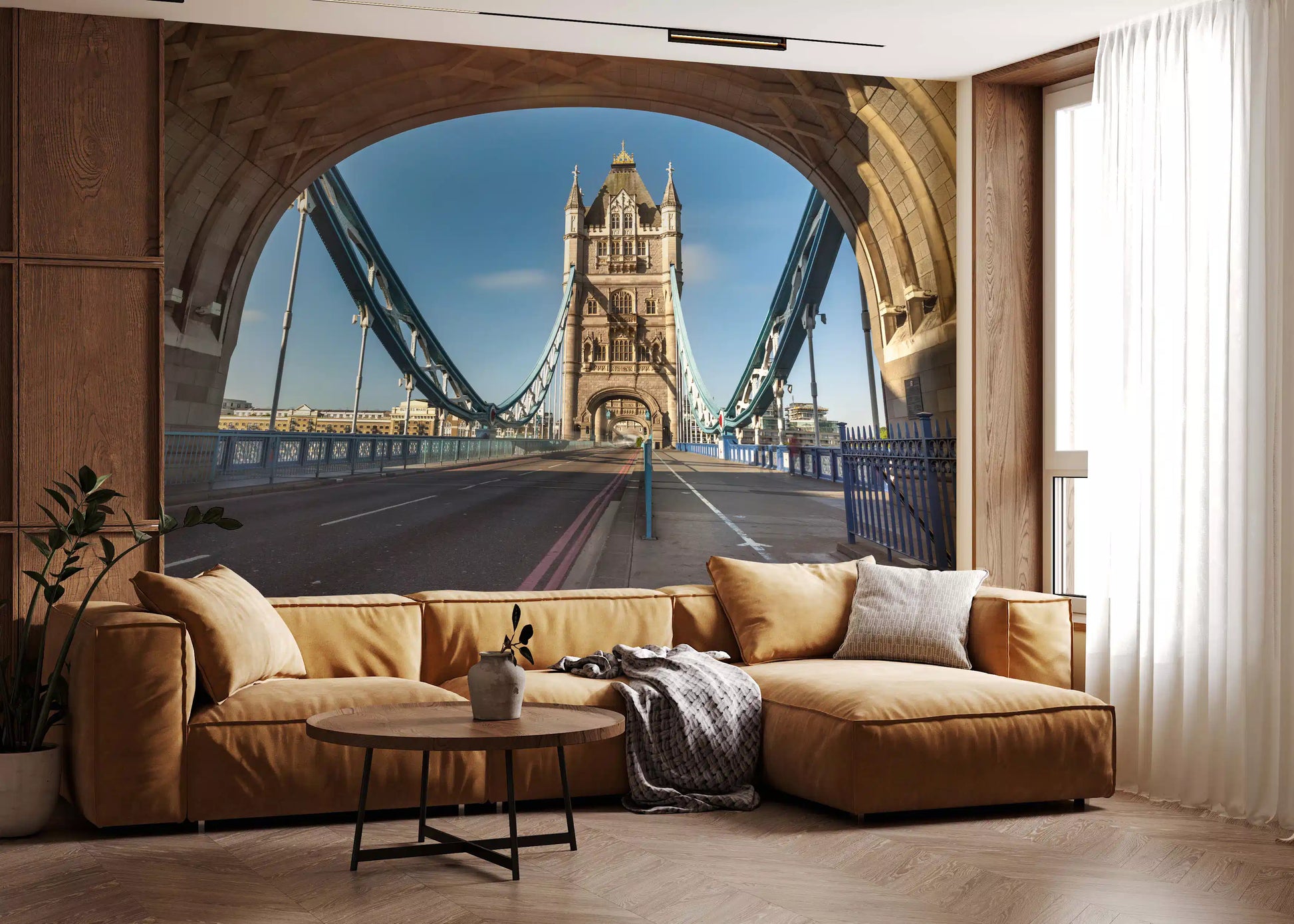 Iconic London River Crossing Archway Wall Mural