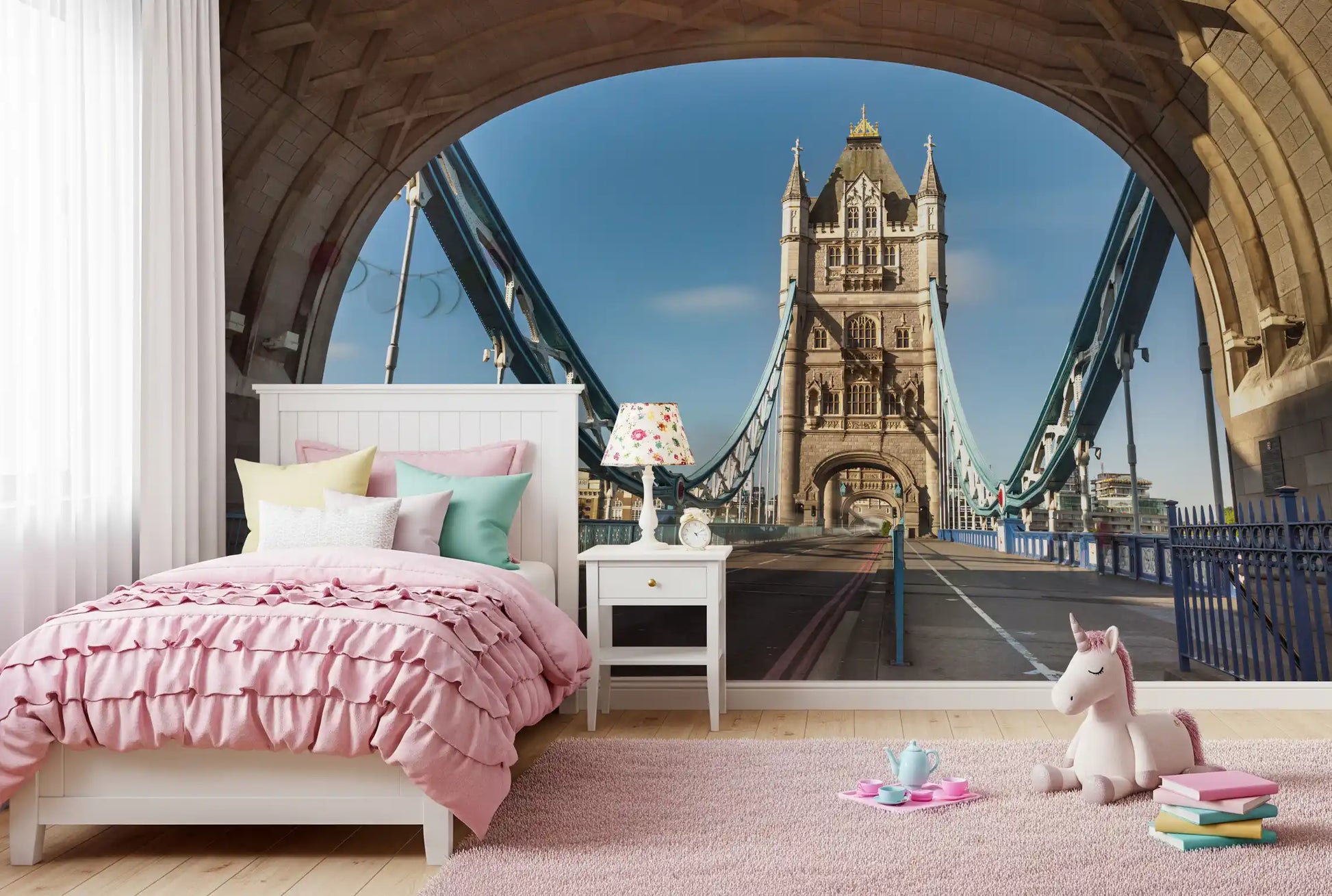 Iconic London River Crossing Archway Wall Mural