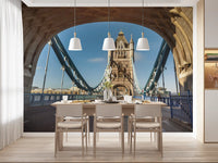 Iconic London River Crossing Archway Wall Mural