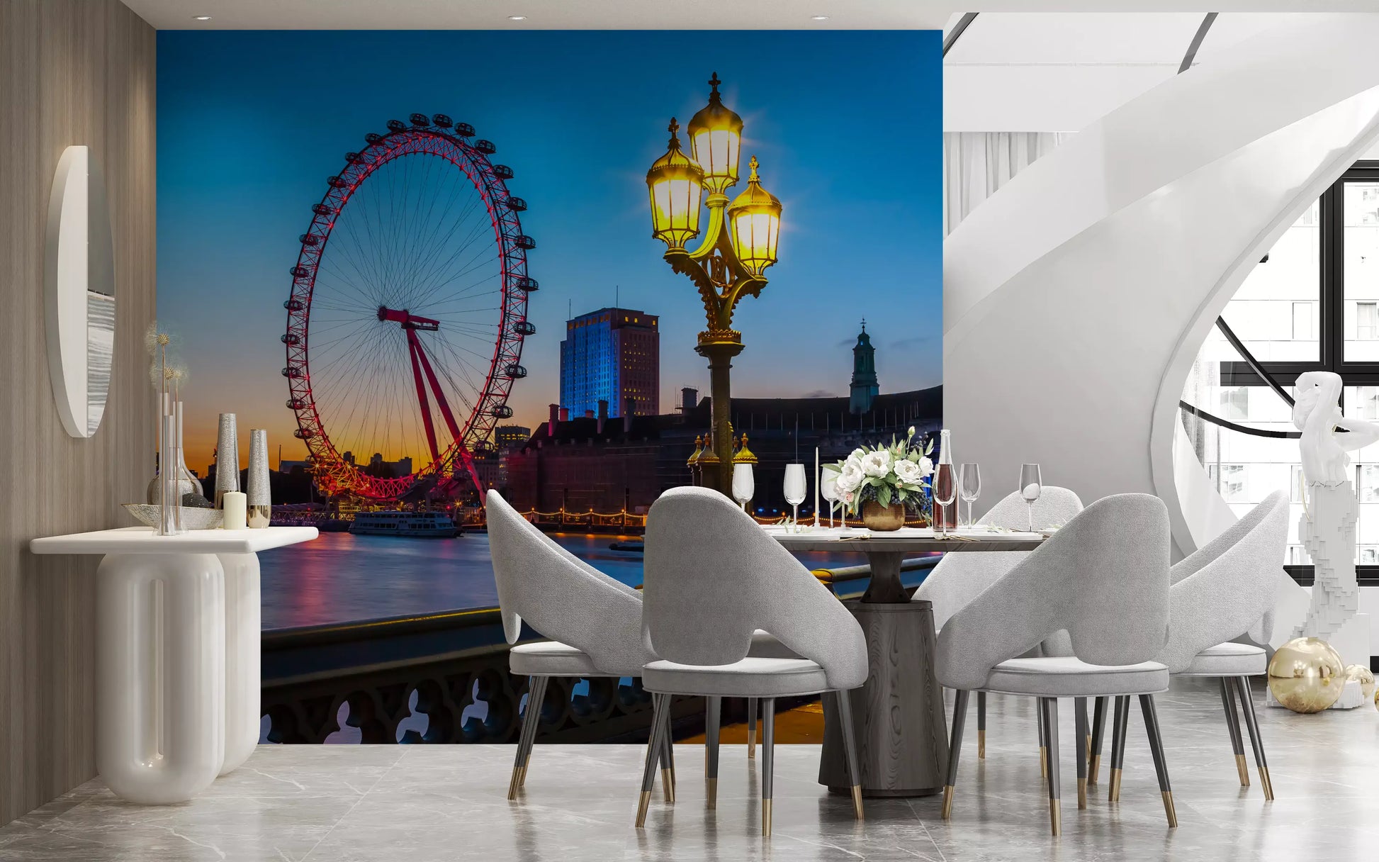 London Eye Twilight Vista Wall Mural