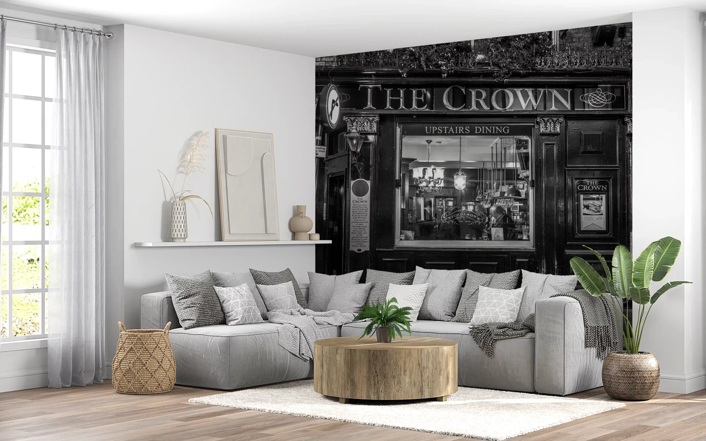 Classic Tavern Street Scene Wall Mural