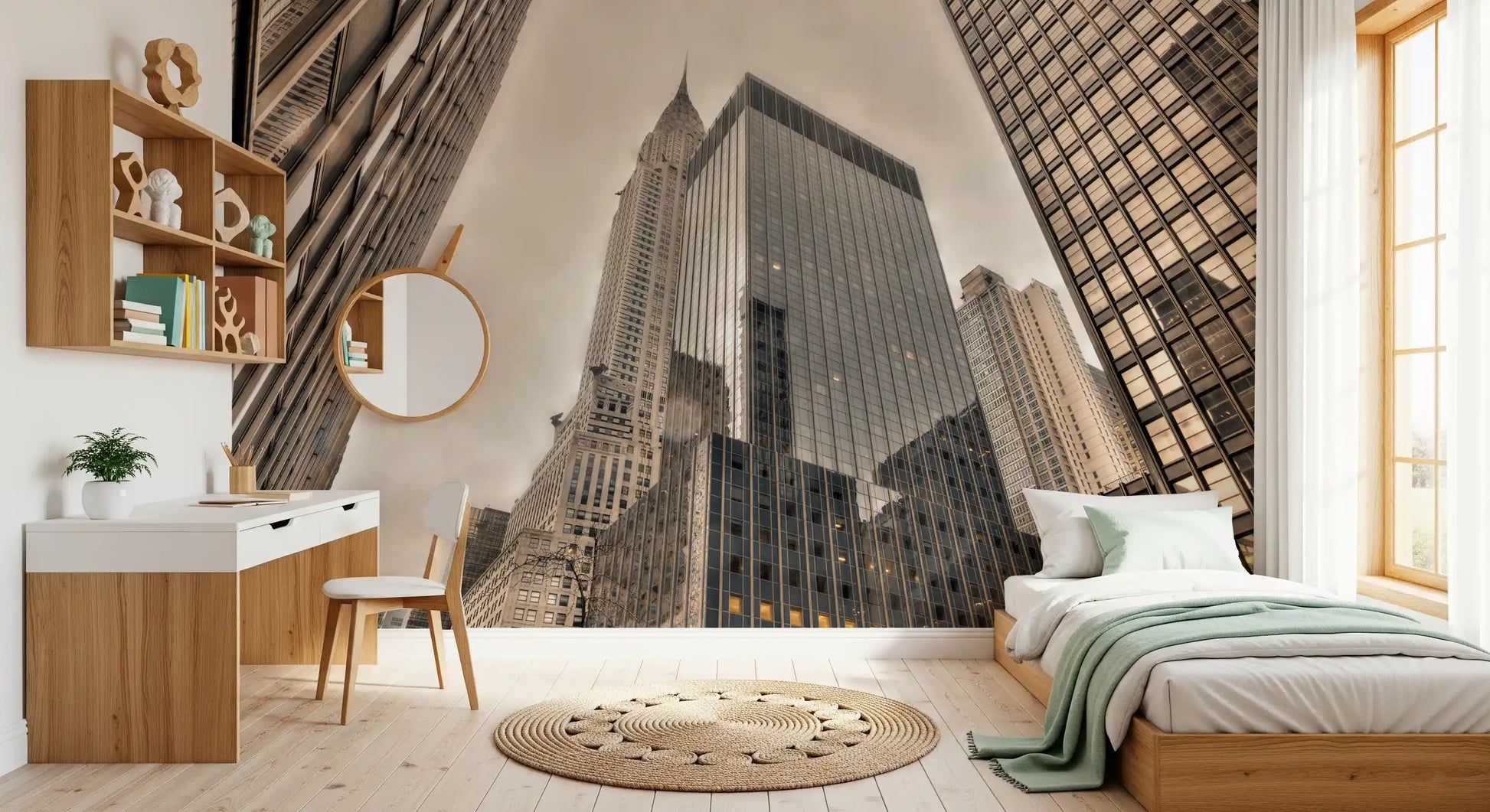 Architectural Heights and Spire Wall Mural