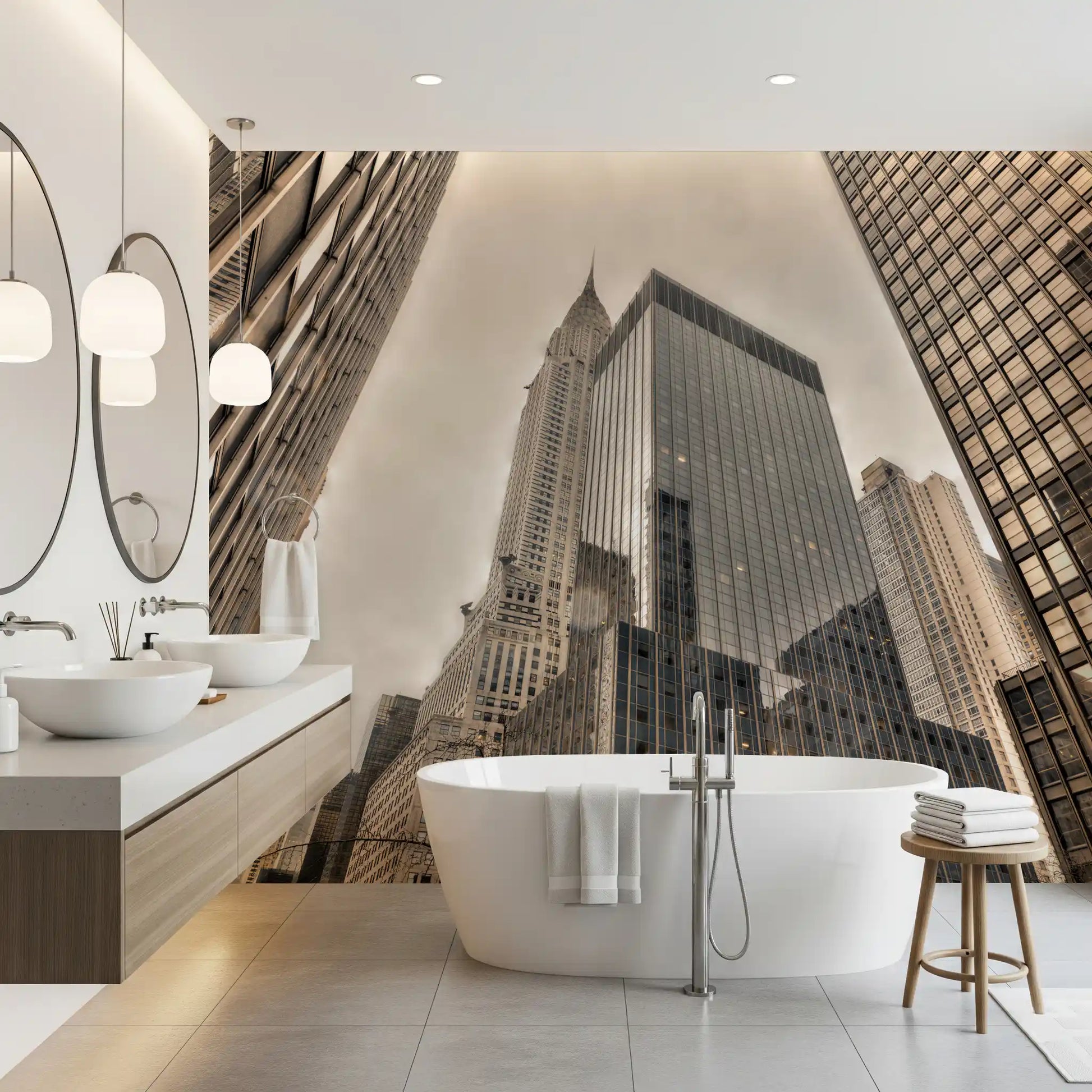 Architectural Heights and Spire Wall Mural