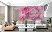 Soft Pink Ranunculus Bloom Wall Mural