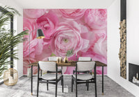 Soft Pink Ranunculus Bloom Wall Mural