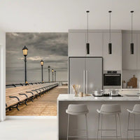 Evening Boardwalk Perspective Wall Mural