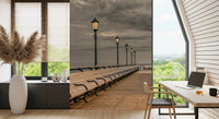Evening Boardwalk Perspective Wall Mural