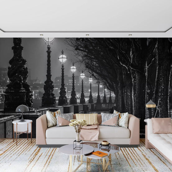 Urban Rain Reflections Wall Mural