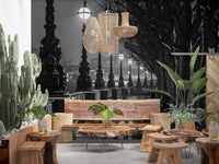 Urban Rain Reflections Wall Mural