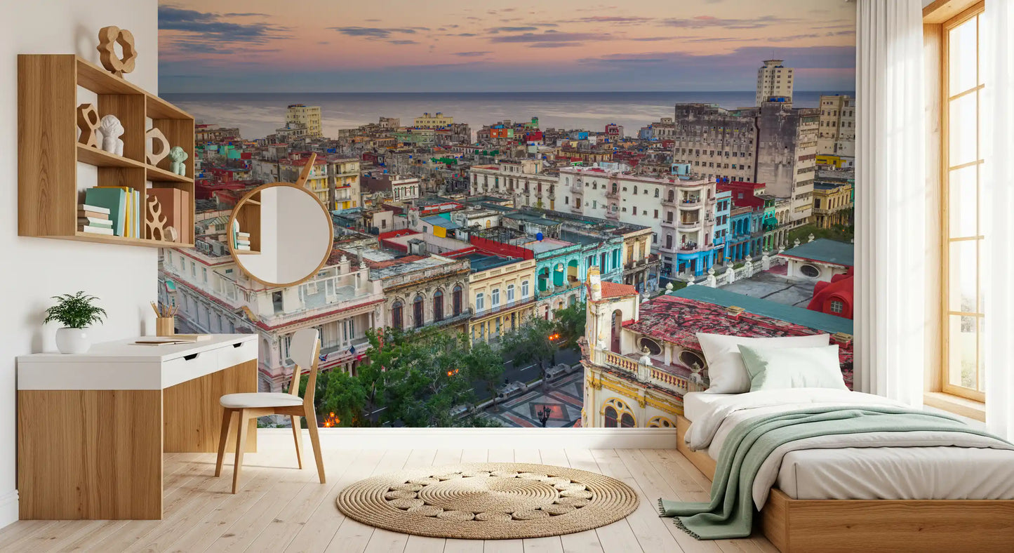 Colonial Havana Sunset Vista Wall Mural