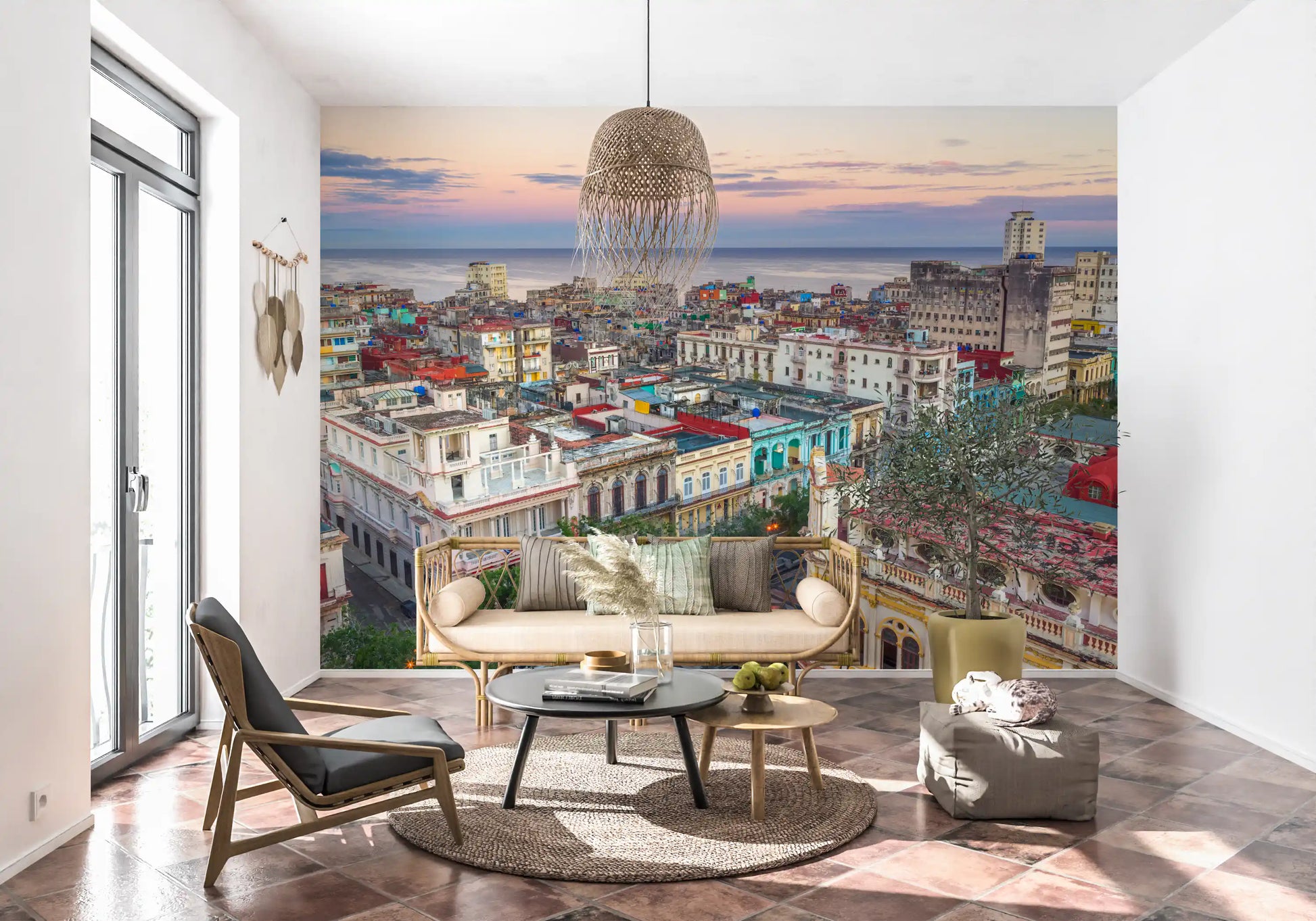 Colonial Havana Sunset Vista Wall Mural