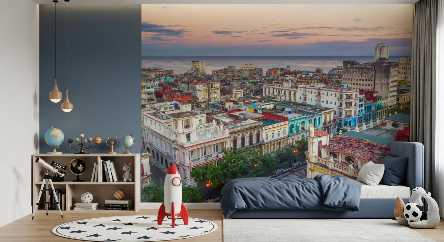 Colonial Havana Sunset Vista Wall Mural