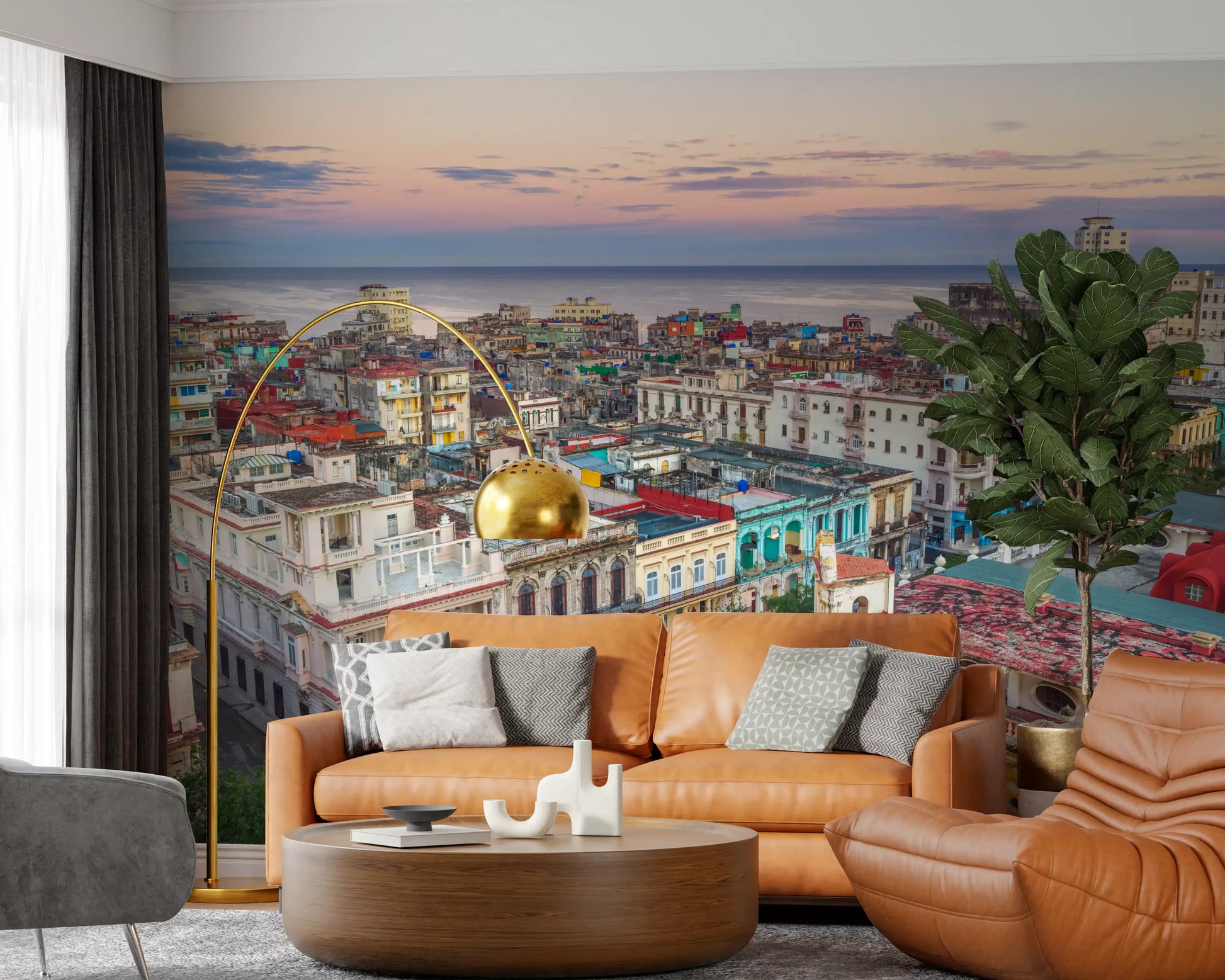 Colonial Havana Sunset Vista Wall Mural