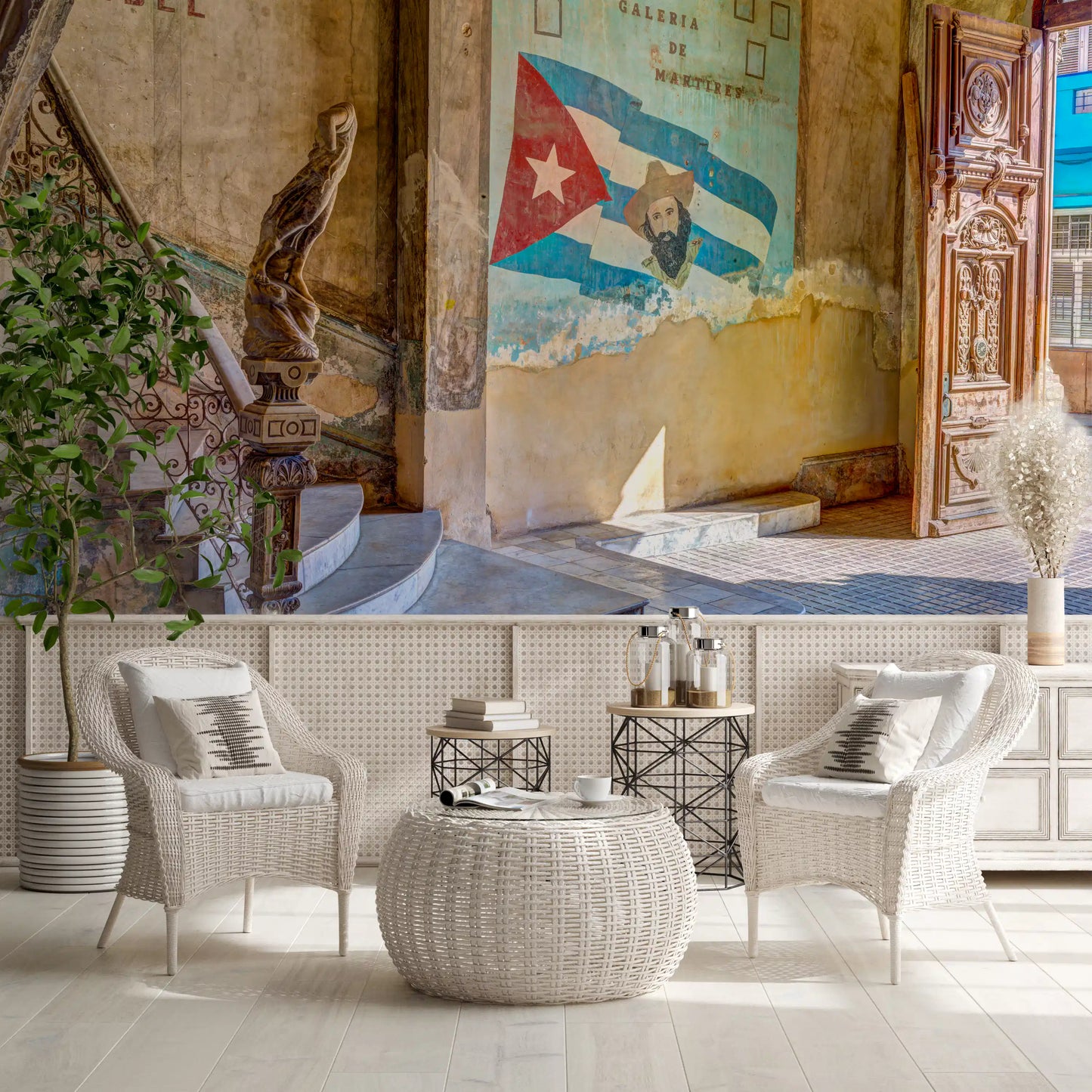 Aged Colonial Architectural Mural Wall Mural