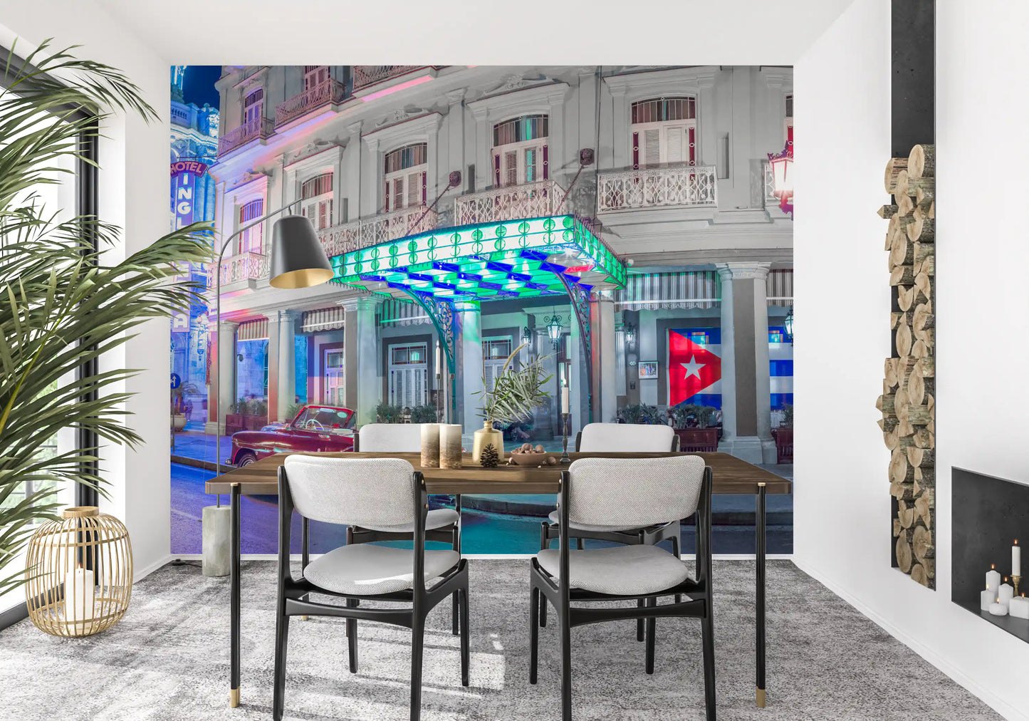 Classic Cuban Nightscape Wall Mural