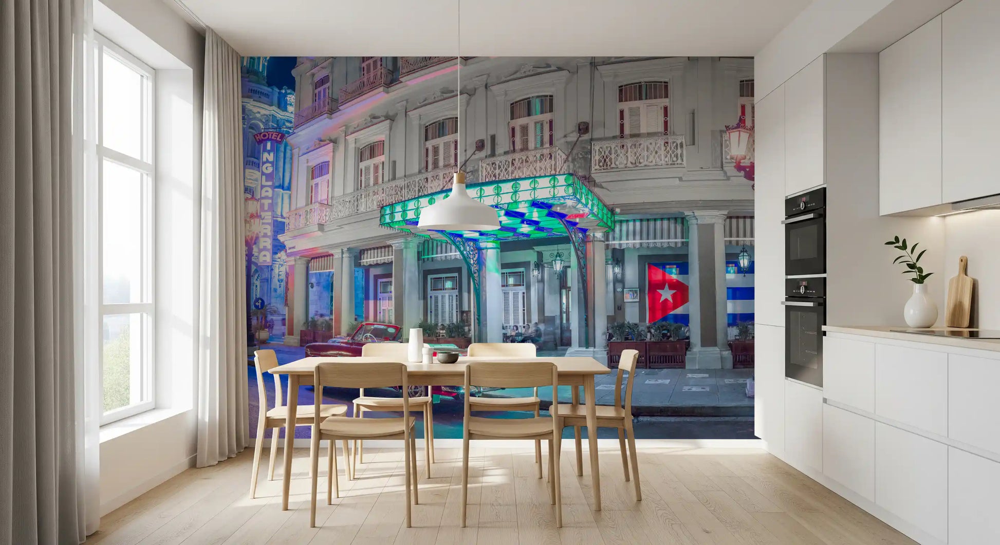 Classic Cuban Nightscape Wall Mural
