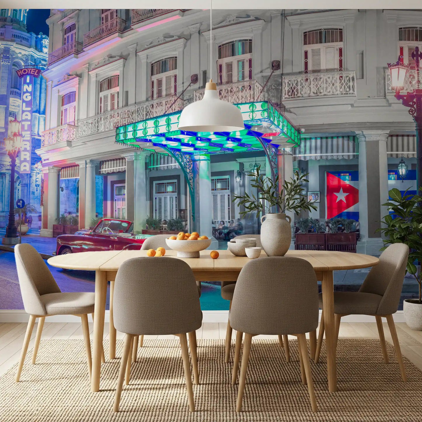 Classic Cuban Nightscape Wall Mural