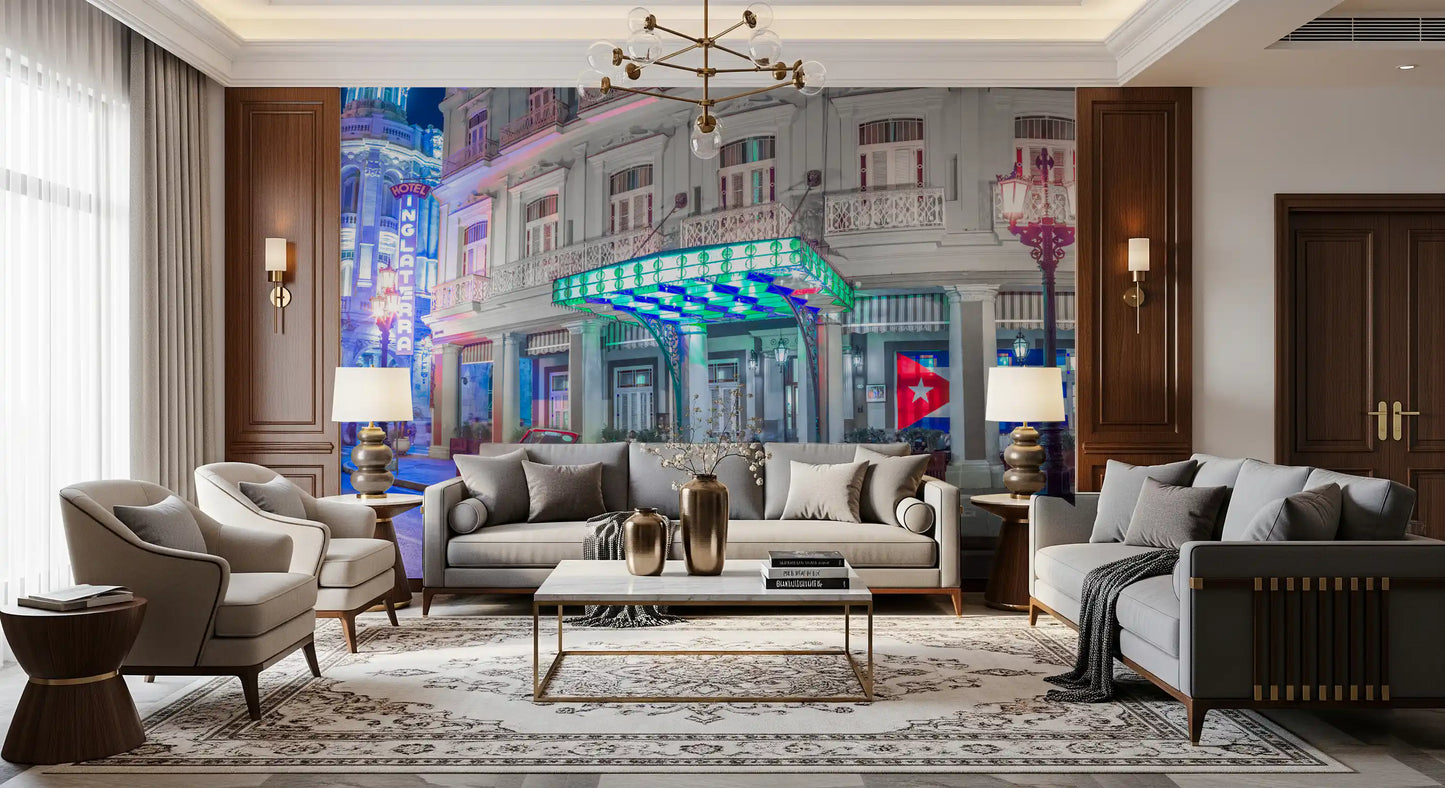 Classic Cuban Nightscape Wall Mural