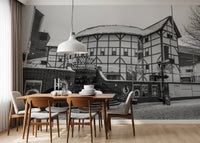 Classic Tudor Architecture in Winter Wall Mural