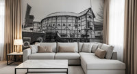 Classic Tudor Architecture in Winter Wall Mural