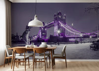 Frozen Cityscape Twilight Wall Mural