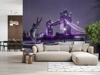 Frozen Cityscape Twilight Wall Mural