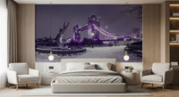 Frozen Cityscape Twilight Wall Mural