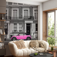 Urban Pink Pop Monochrome Wall Mural