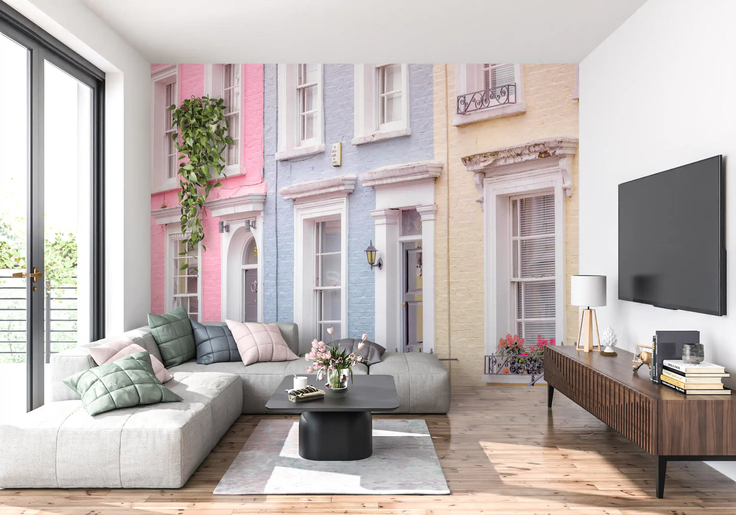 Charming European Streetscape Wall Mural