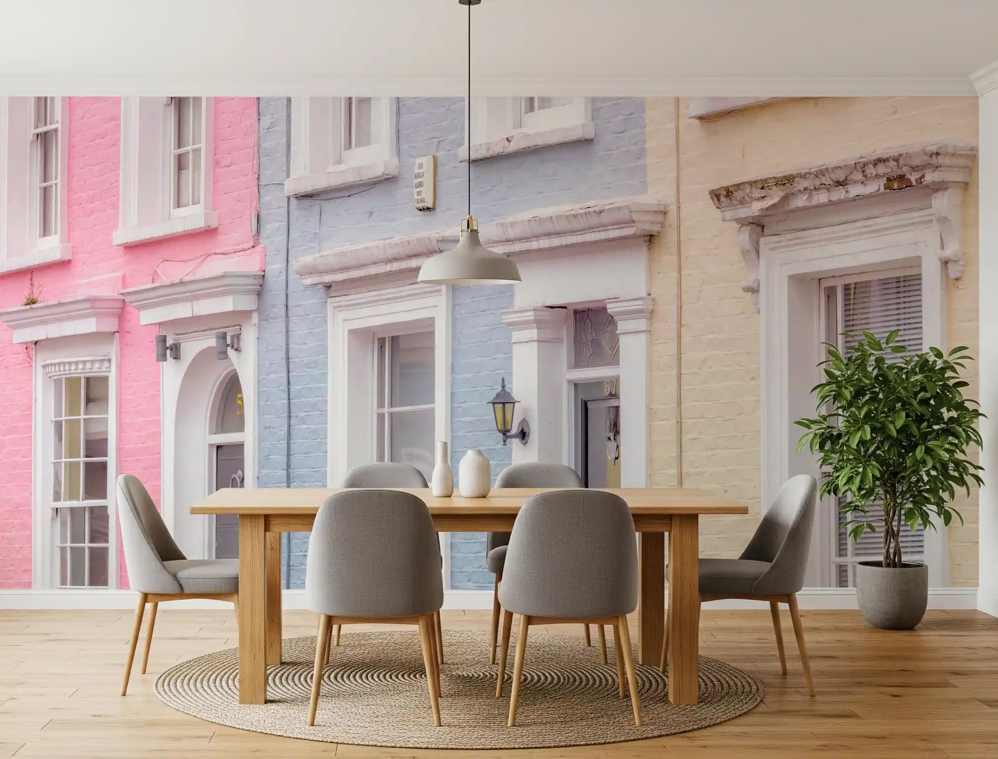 Charming European Streetscape Wall Mural