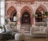 Ornate Historical Stone Facade Wall Mural