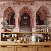 Ornate Historical Stone Facade Wall Mural