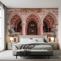 Ornate Historical Stone Facade Wall Mural