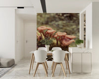 Woodland Fungi Soft Focus Botanical Wall Mural