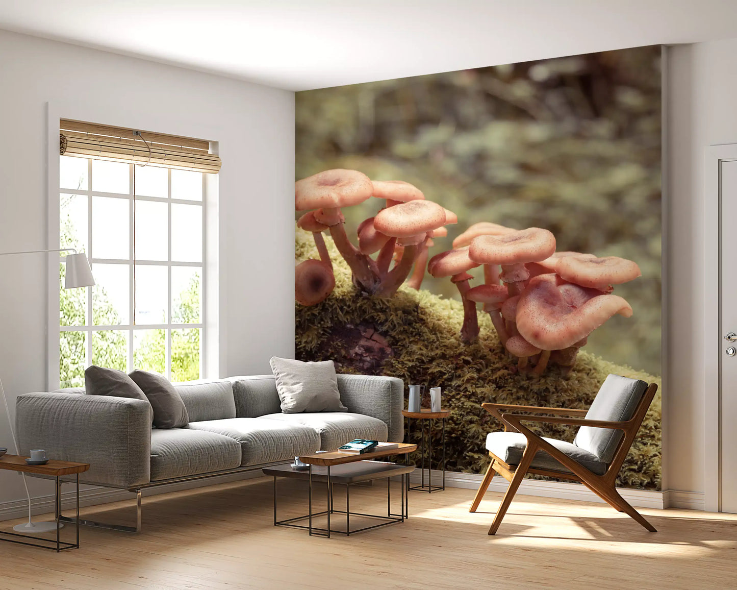 Woodland Fungi Soft Focus Botanical Wall Mural