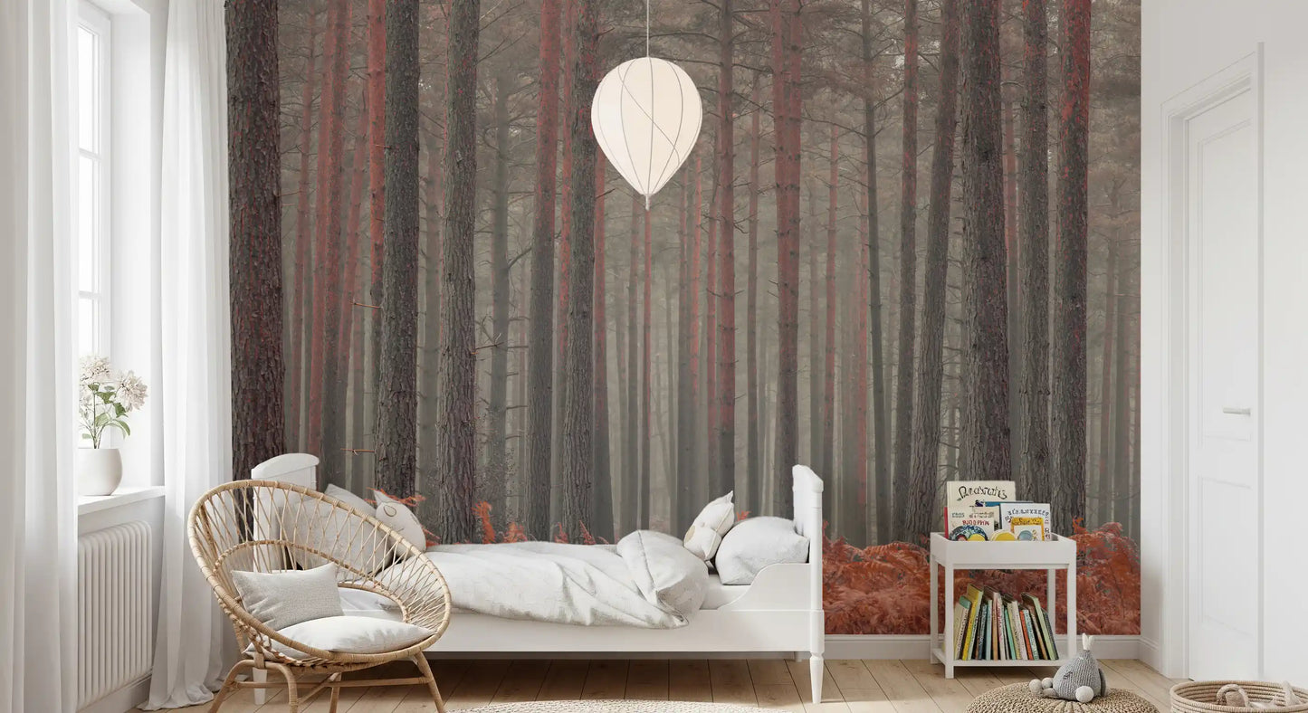 Rustic Autumn Grove Wall Mural
