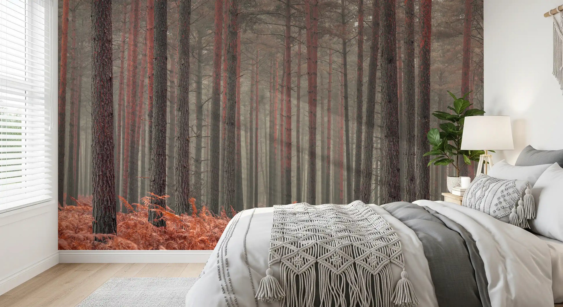 Rustic Autumn Grove Wall Mural
