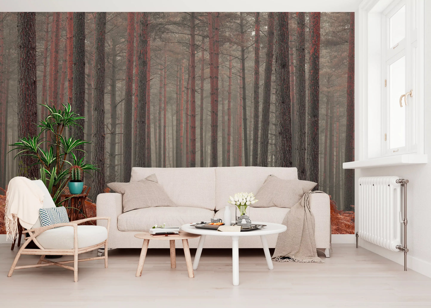 Rustic Autumn Grove Wall Mural