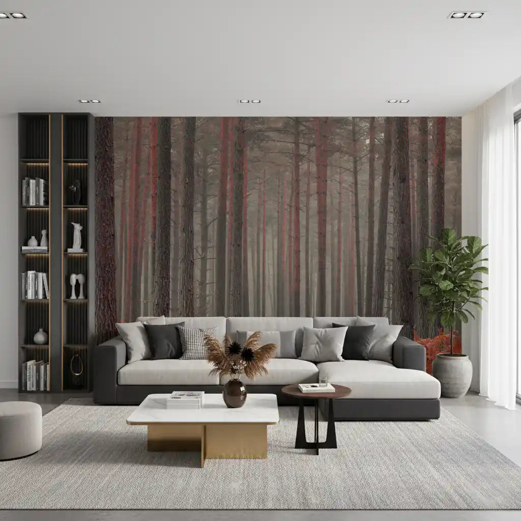 Rustic Autumn Grove Wall Mural
