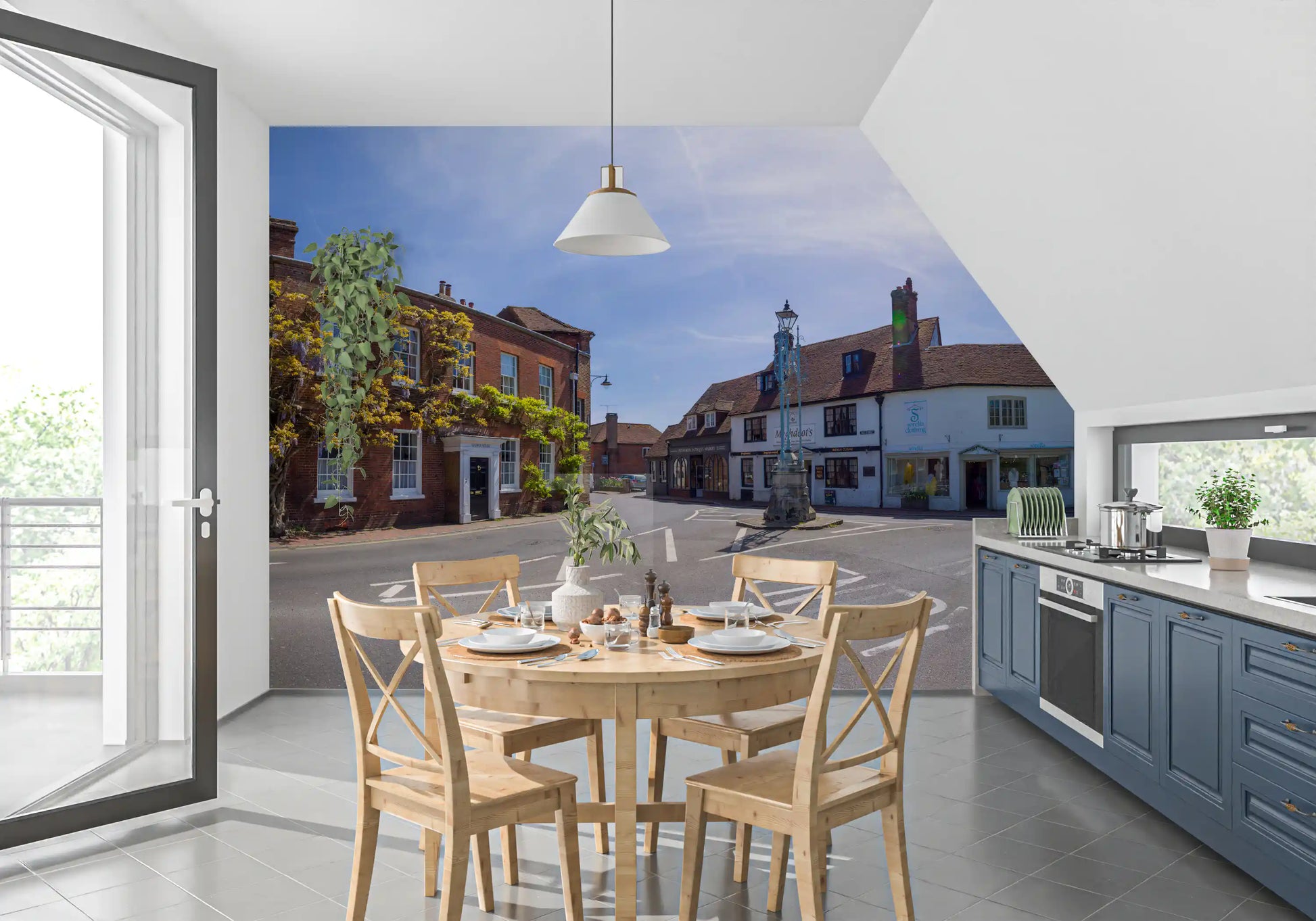 Historic Countryside Architectural View Wall Mural