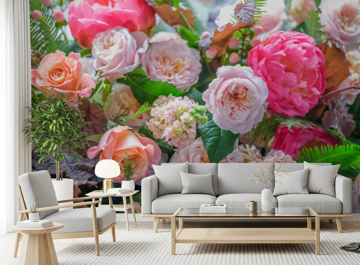 Velvet Petal Arrangement Wall Mural