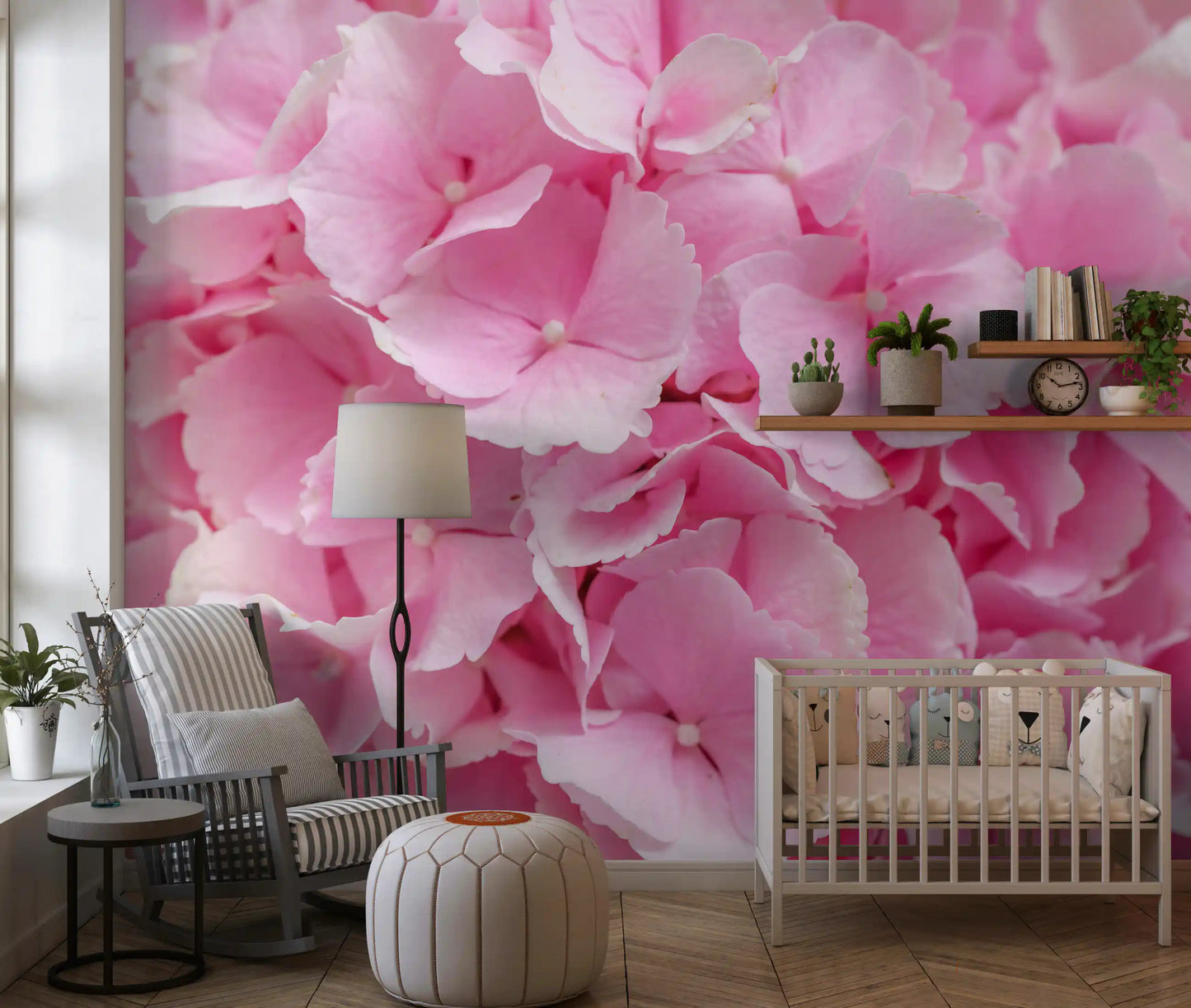 Layered Rose Petal Texture Wall Mural