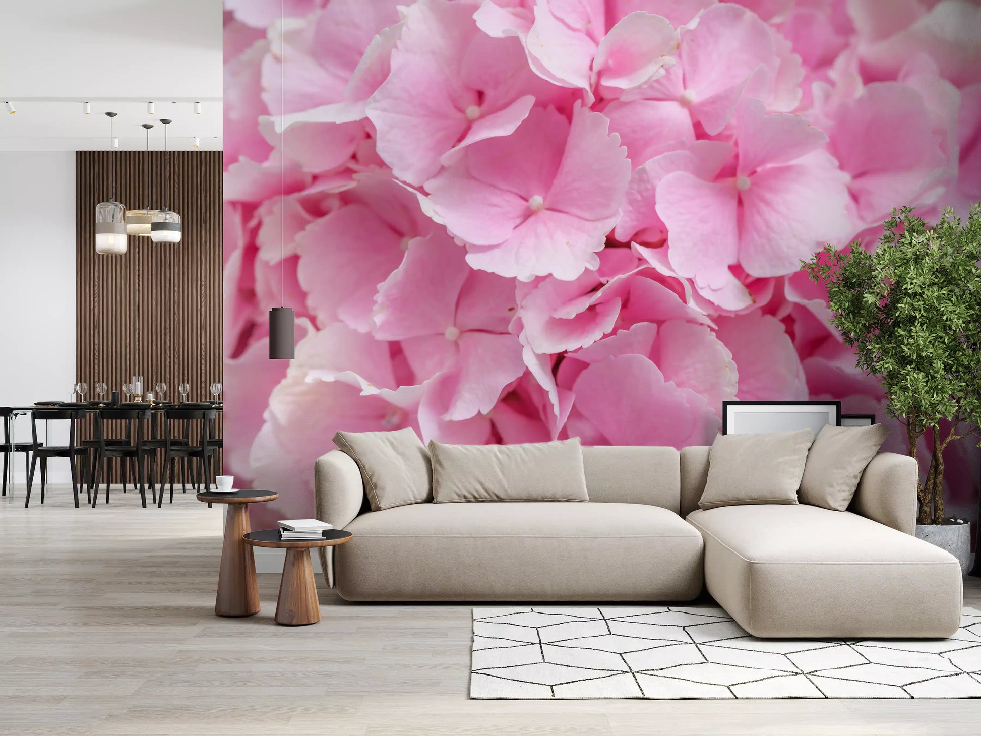 Layered Rose Petal Texture Wall Mural