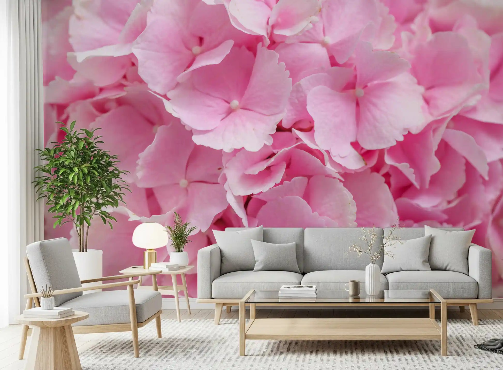 Layered Rose Petal Texture Wall Mural