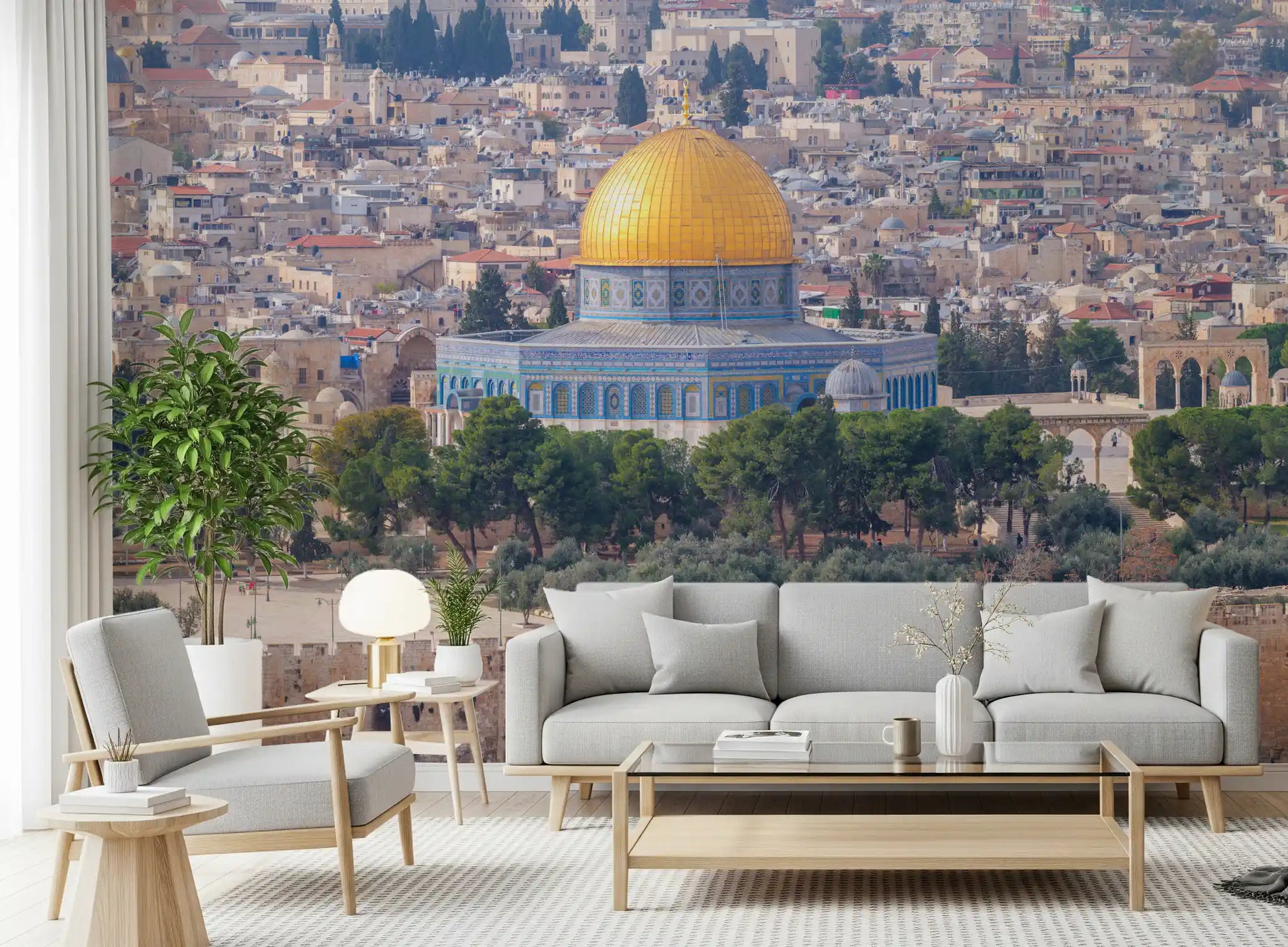 Jerusalem Golden Dome Architectural Vista Wall Mural